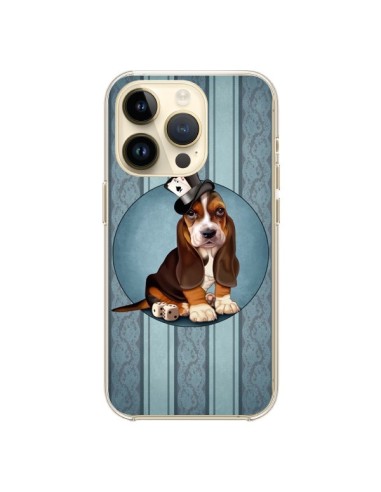 Coque iPhone 14 Pro Chien Dog Jeu Poket Cartes - Maryline Cazenave