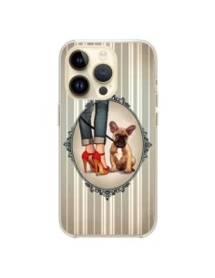 Coque iPhone 14 Pro Lady Jambes Chien Dog - Maryline...