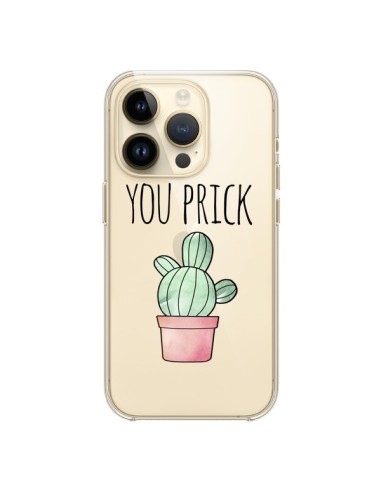 Coque iPhone 14 Pro You Prick Cactus Transparente - Maryline Cazenave