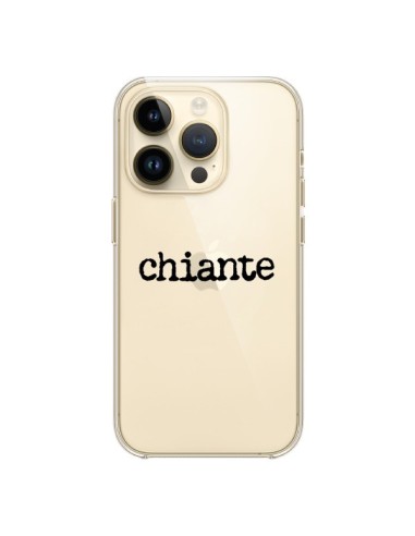 Coque iPhone 14 Pro Chiante Noir Transparente - Maryline Cazenave