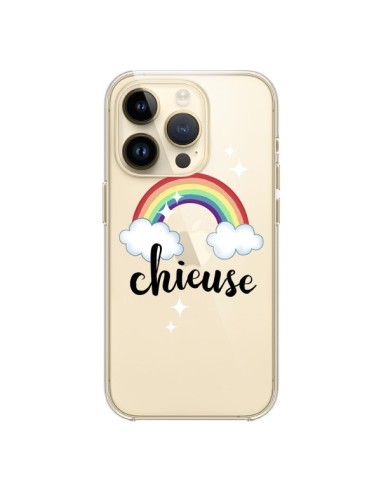 Cover iPhone 14 Pro Chieuse Arc En Ciel Trasparente - Maryline Cazenave