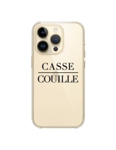 Coque iPhone 14 Pro Casse Couille Transparente - Maryline...