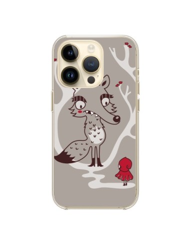 Coque iPhone 14 Pro Le Petit Chaperon Rouge Loup - Maria Jose Da Luz