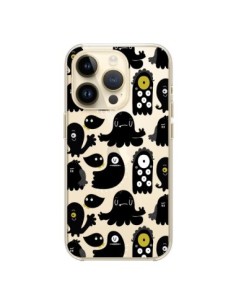 iPhone 14 Pro Case Monsters Pattern Mostri Clear - Maria...