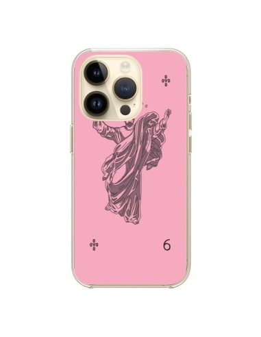 Coque iPhone 14 Pro God Pink Drake Chanteur Jeu Cartes - Mikadololo