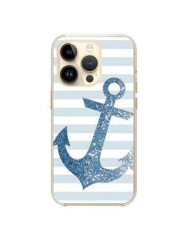 Cover iPhone 14 Pro Ancora Marina Blu - Monica Martinez