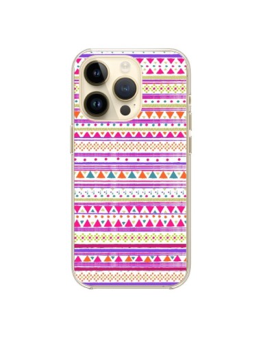 iPhone 14 Pro Case Bandana Pink Aztec - Monica Martinez
