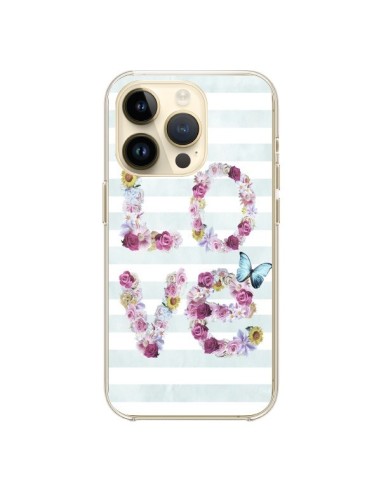 Coque iPhone 14 Pro Love Fleurs Flower - Monica Martinez