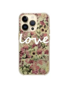 iPhone 14 Pro Case Love White Flowers - Monica Martinez