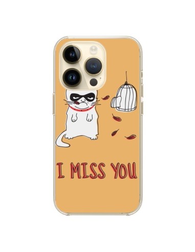 Cover iPhone 14 Pro Gatto I Miss You - Maximilian San