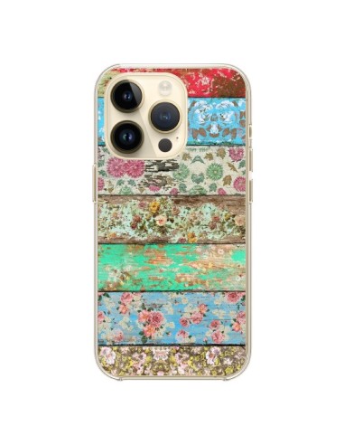 Coque iPhone 14 Pro Rococo Style Bois Fleur - Maximilian San