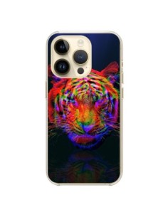 iPhone 14 Pro Case Tiger Beautiful Aberration -...
