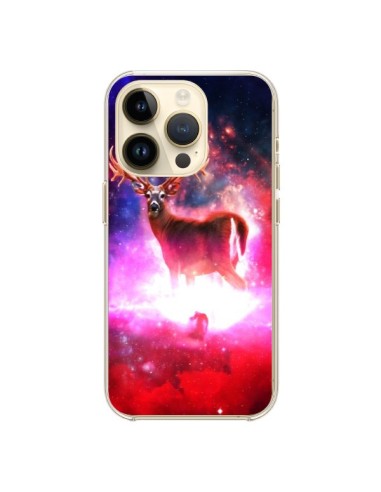 Coque iPhone 14 Pro Cosmic Deer Cerf Galaxy - Maximilian San