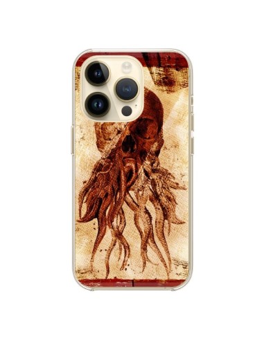 Coque iPhone 14 Pro Octopu Skull Poulpe Tête de Mort - Maximilian San