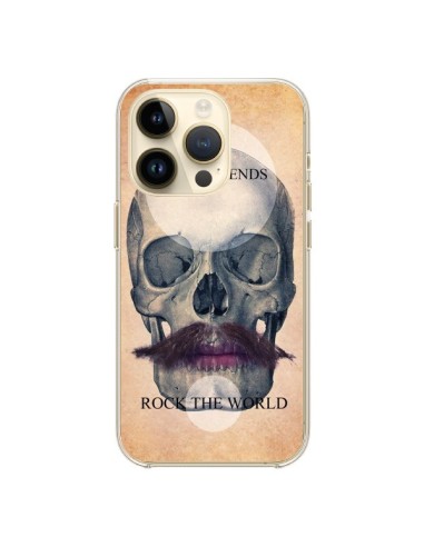Coque iPhone 14 Pro Rock Skull Tête de Mort - Maximilian San
