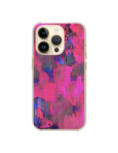 Coque iPhone 14 Pro Fleurs Rose Lysergic Pink - Maximilian San