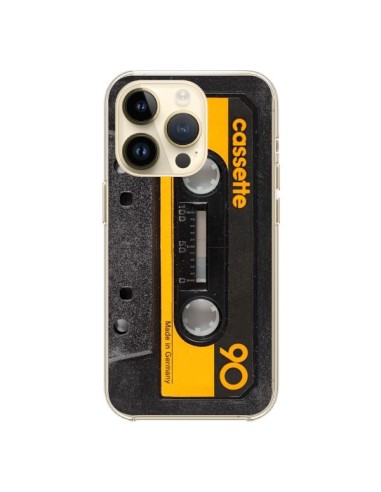 Coque iPhone 14 Pro Yellow Cassette K7 - Maximilian San