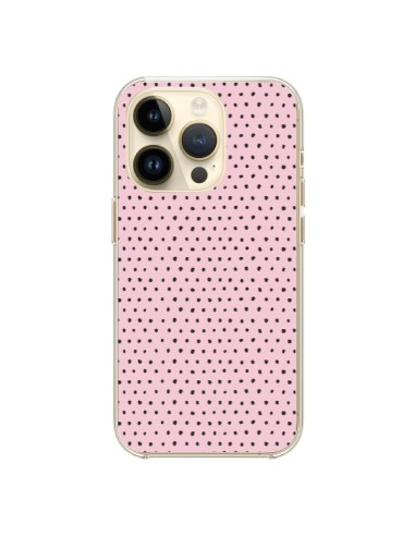 Coque iPhone 14 Pro Artsy Dots Pink - Ninola Design