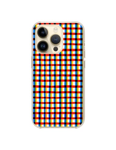 Coque iPhone 14 Pro Crossed Eyes Lines Red - Ninola Design