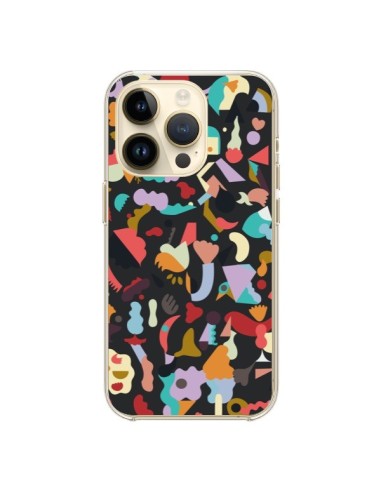 Coque iPhone 14 Pro Dreamy Animal Shapes Black - Ninola Design