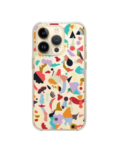 Coque iPhone 14 Pro Dreamy Animal Shapes White - Ninola Design