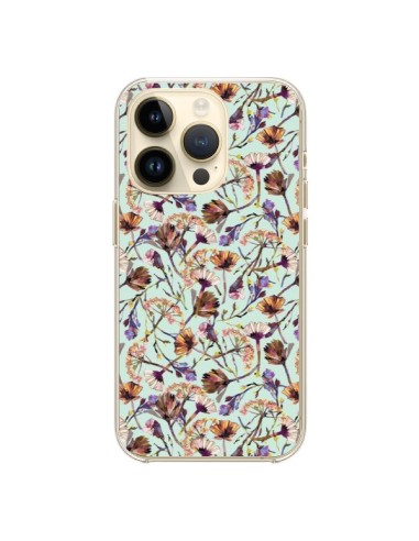 iPhone 14 Pro Case Dry Blue Flowers - Ninola Design