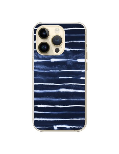 Coque iPhone 14 Pro Electric Lines Navy - Ninola Design