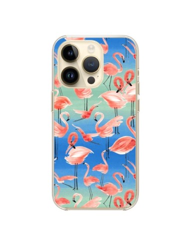 Coque iPhone 14 Pro Flamingo Pink - Ninola Design
