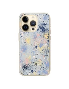 Coque iPhone 14 Pro Gradient Watercolor Lines Blue -...