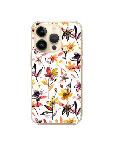 Coque iPhone 14 Pro Ink Bleeding Dots Pink - Ninola Design