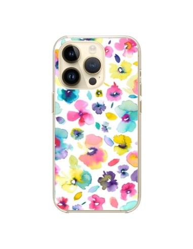 iPhone 14 Pro Case Flowers Colorful Painting - Ninola Design