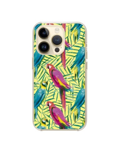 Cover iPhone 14 Pro Pappagalli Tropicali Multicolore - Ninola Design