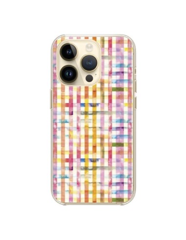 Coque iPhone 14 Pro Vichy Black Yellow - Ninola Design