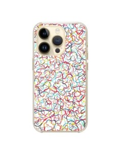 iPhone 14 Pro Case Water Drawings White - Ninola Design