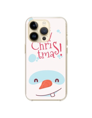Coque iPhone 14 Pro Bonhomme de Neige Merry Christmas Noël - Nico