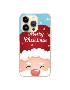 Coque iPhone 14 Pro Bonnet du Père Noël Merry Christmas -...