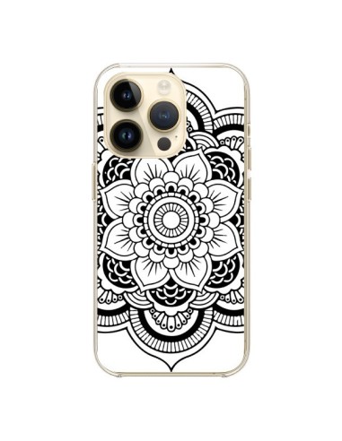 Coque iPhone 14 Pro Mandala Noir Azteque - Nico