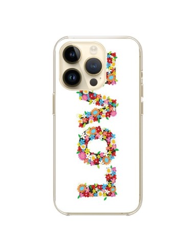 Coque iPhone 14 Pro Love Fleurs - Nico