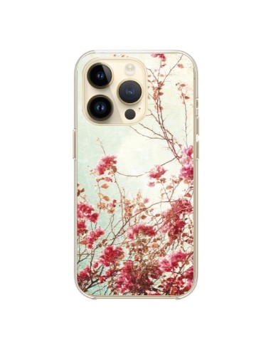 Coque iPhone 14 Pro Fleur Vintage Rose - Nico