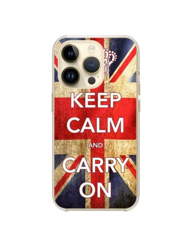 Coque iPhone 14 Pro Keep Calm and Carry On - Nico