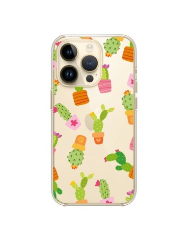 Cover iPhone 14 Pro Cactus Colorati Trasparente - Nico