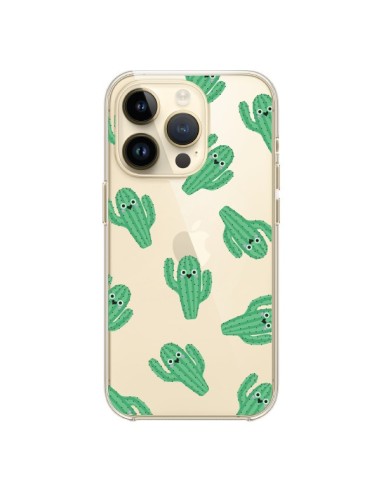 Coque iPhone 14 Pro Chute de Cactus Smiley Transparente - Nico