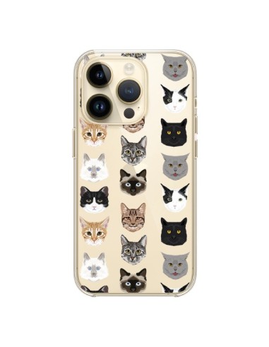 Coque iPhone 14 Pro Chats Transparente - Pet Friendly