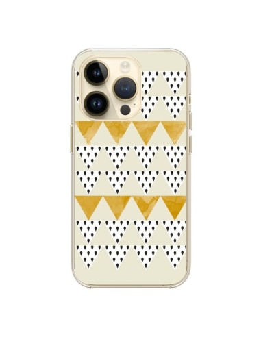 Coque iPhone 14 Pro Triangles Or Garland Gold - Pura Vida