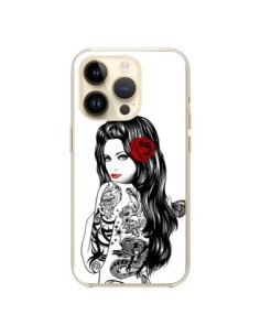 Cover iPhone 14 Pro Ragazza Tatuaggio Lolita - Rachel...