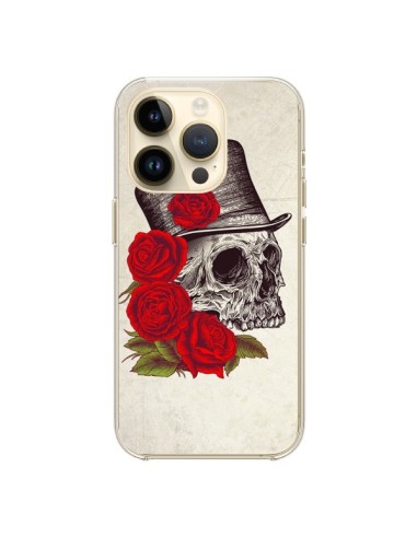 Coque iPhone 14 Pro Gentleman Crane Tête de Mort - Rachel Caldwell