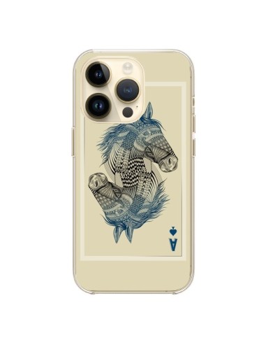 Coque iPhone 14 Pro Cheval Carte Jeu Horse As - Rachel Caldwell