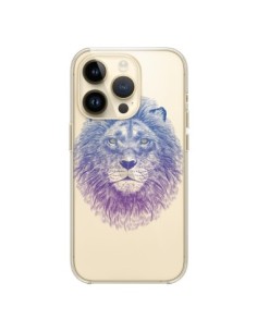 Coque iPhone 14 Pro Lion Animal Transparente - Rachel...