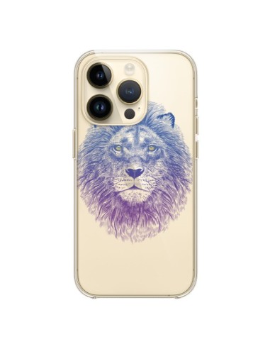 Coque iPhone 14 Pro Lion Animal Transparente - Rachel Caldwell