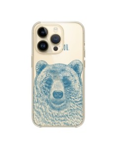 Coque iPhone 14 Pro I Love You Bear Ours Ourson...